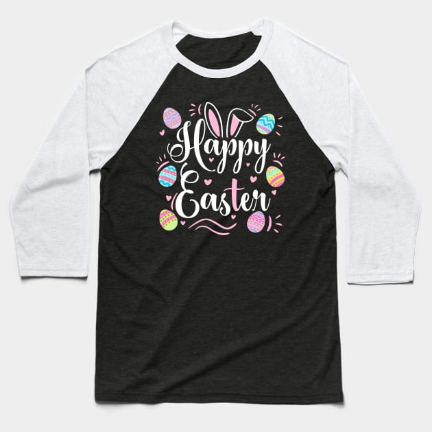 Fun happy easter a cute design for easter day Baseball T-Shirt by Yarafantasyart